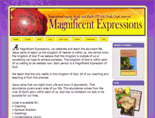 Tablet Screenshot of magnificentexpressions.com